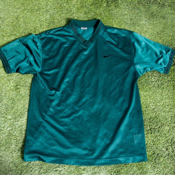 Vintage 90's Nike Mesh V-Neck T-Shirt - Picture 1 of 5